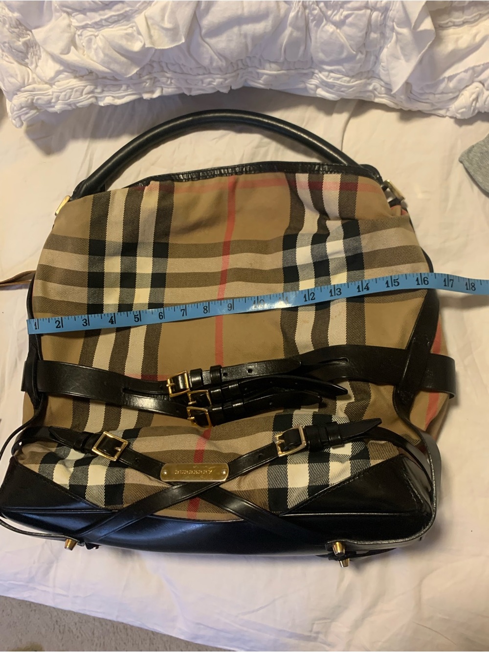 Burberry Beige and black check canvas - Picture 4 of 16